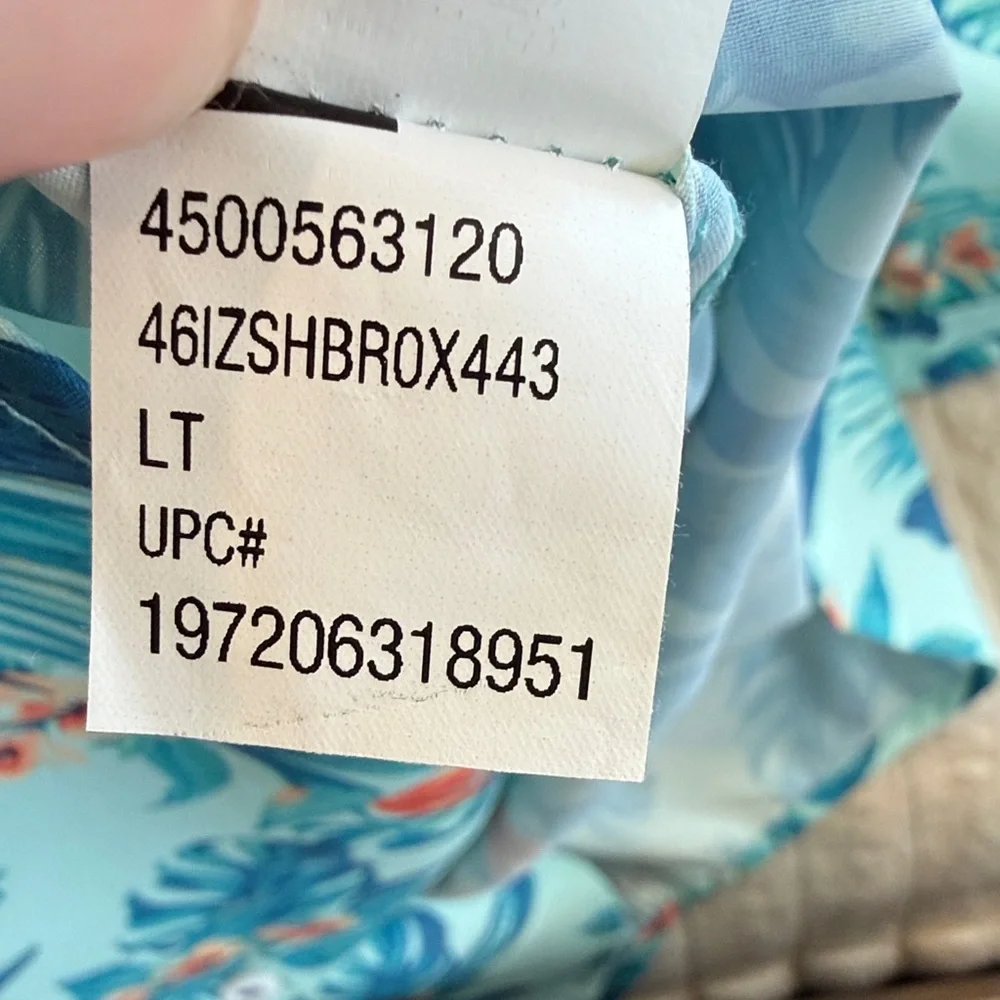 NWT IZOD Saltwater Tropical Floral Shirt Size LT - Picture 12 of 14